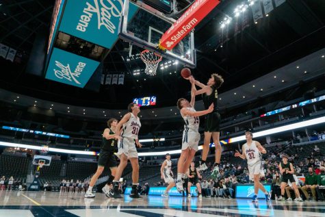 The team was able to experience playing at Ball Arena before a Nuggets game this season. 